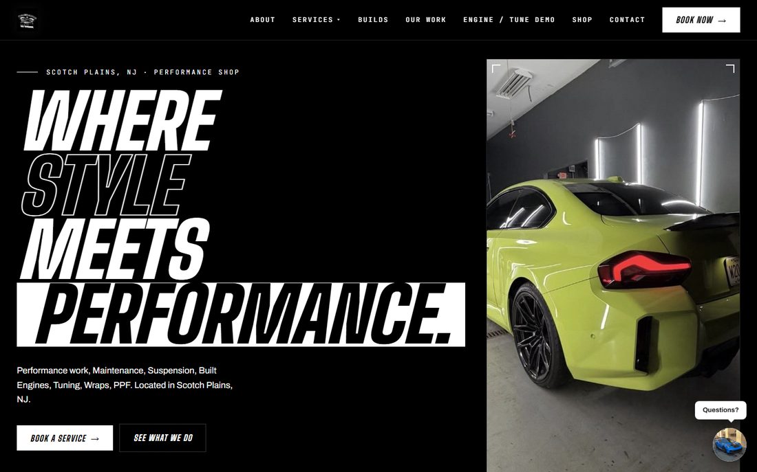 HD Garage — a live site built by Swaytrix